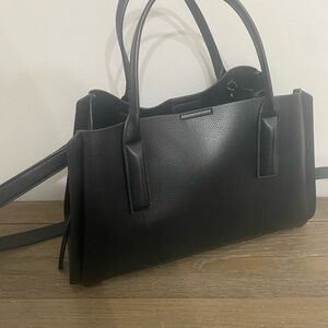 DKNY Black Leather Shoulder Bag